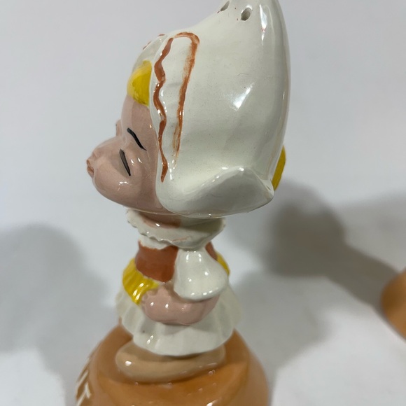 VTG DUNCAN ENTERPRISES 1979 SET OF CERAMIC ANTHROPOMORPHIC SALT/PEPPER SHAKER 6” - Picture 4 of 14